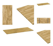 The Living Store Bordsskiva massivt ekträ rektangulär 23 mm 120x60 cm