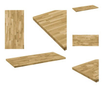 The Living Store Bordsskiva massivt ekträ rektangulär 44 mm 120x60 cm