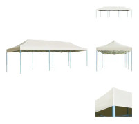 The Living Store Pop-Up hopfällbart partytält gräddvit 3x9 m