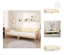 The Living Store Dagbädd med madrass 90x200 cm massiv furu