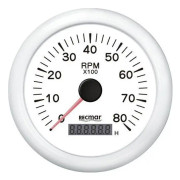 Recmar Varvräknare 0-8000 Rpm Vit 100 mm