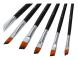 SALALIS Paint Brushes Nylon Långt skaft Pensel Set om 9 - Svart