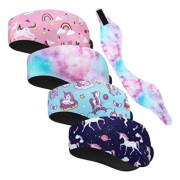 SALUTUYA Simpannband för vuxna 4 st Vuxna Simpannband Neopren Simöronband Sport Unicorn Keps