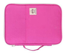 SALALIS Dokumentfodral A4 Dokumentväska Arkiv Mapp Portfolio Organizer Dator Notebook Fodral med dragkedja (rosaröd) kreativ utsmyckning