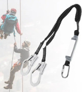 SALALIS-Anti-fall elastiskt rep Stor dubbel stålkrok Elastiskt rep Höjd Arbete Sport Paragliding