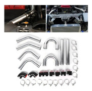 SALALIS 3in 76mm Universal Modifierad Turbo Intercooler Piping Kit Aluminiumrör Silikonrör