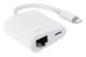 SALALIS 2-i-1 Network Hub Rj45 Nk-1035 Ethernet Converter 10 - 100Lan för iOS 11Pro