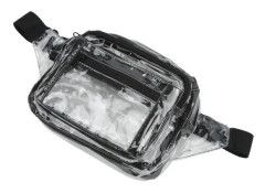 SALALIS Midjeväska Vattentät transparent PVC-fannypack, fannypack med dragkedja, sportredskap med stor kapacitet