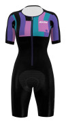 Santini Kortärmad Trisuit Aahonoui Svart,Lila S Kvinna