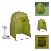 The Living Store Portabelt campinghandfat med tält 20 L