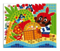 Kreativ mosaiksats - Janod - Pirater - 3 målningar - 660 mosaiker - Från 5 år
