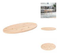 The Living Store Bordsskiva 60x30x2,5 cm oval massiv furu