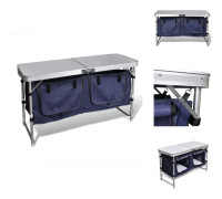 Hopfällbart campingskåp i Aluminium