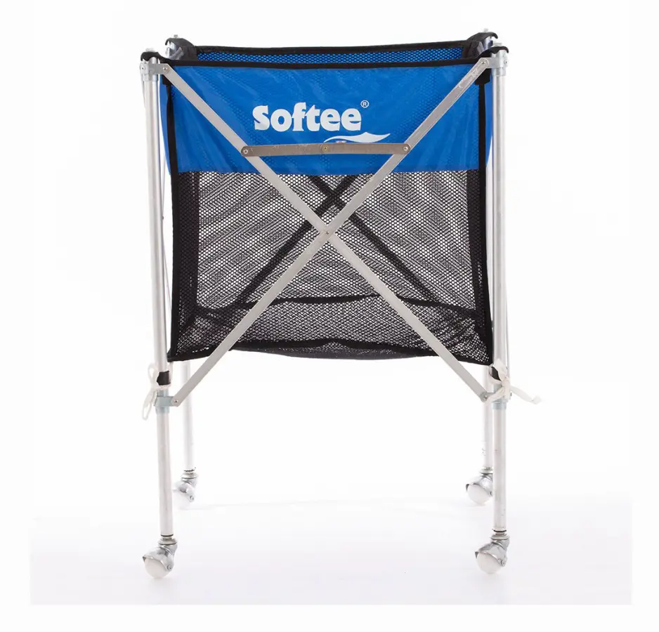Softee Aluminium Net Folding Ball Cart + Blå 89x58.5x58.5 cm