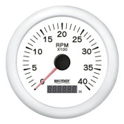 Recmar Varvräknare 0-4000 Rpm Vit 100 mm