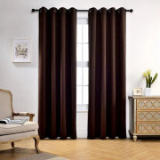 Bazarim.fr- Mörkläggningsgardiner 140x260 cm Brun (Set med 2 paneler)