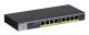 NETGEAR GS108PP - Switch - 8 x 10/100/1000 (PoE+) - skrivbordsmodell, rackmonterbar, väggmonterbar - PoE+ (123 W) - likström
