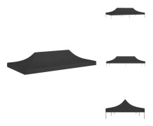 The Living Store Tak till partytält 6x3 m svart 270 g/m²
