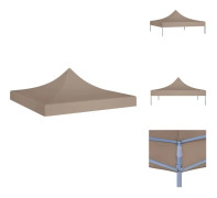 The Living Store Tak till partytält 2x2 m taupe 270 g/m²