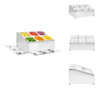 The Living Store Gastronormbehållare med 6 GN 1/6 kastrull rostfritt stål