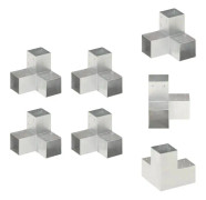 The Living Store Stolpbeslag 4 st Y-form galvaniserad metall 91x91 mm