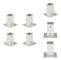 The Living Store Stolpfot 4 st galvaniserad metall 71 mm