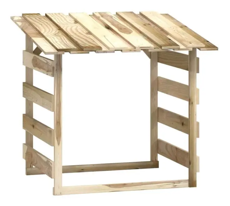Pergola med tak 100x90x100 cm Impregnerad furu - SALALIS - SP016071