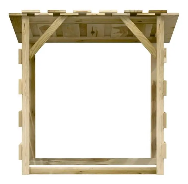 Pergola med tak 3 st 100x90x100 cm Impregnerad furu - SALALIS - SP049929