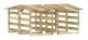 Pergola med tak 4 st 100x90x100 cm Impregnerad furu - SALALIS - SP117771