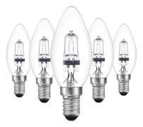 Doright 5st Halogenlampor E14 18W i Glas Vintagestil – Dimbara Ljuslampor