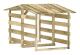 Pergola med tak 2 st 100x90x100 cm Impregnerad furu - SALUTUYA - BD18490
