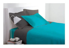 Platt lakan 1 person 180x290 cm 100% Bomull - Turkos
