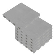 Wellhome Plast Kakelpaket För Exteriör Jord Av 6 39x39x4.8 Centimeter Grå