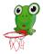 SALALIS Hängande basketkorg Mini hängande basketkorg i plast, med Frog accessoar spelnät