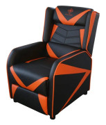 DELTACO GAMING GAM-087 - Fåtölj - fällbar - armstöd - PU-behandlat läder - svart, orange
