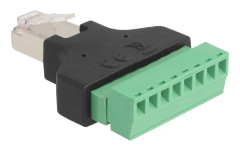 Delock - Nätverkskort - RJ-45 (hane) till 8-stifts terminalblock (hona)