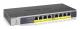 NETGEAR GS108PP - Switch - 8 x 10/100/1000 (PoE+) - skrivbordsmodell, rackmonterbar, väggmonterbar - PoE+ (123 W) - likström