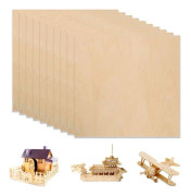 ATOMSTACK 6 st A4 plywoodskivor 3 mm tjocka (+/- 0,2 mm) basswood plywood 11,8x11,8 tums lasergravör