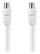 koaxialkabel | IEC (Koax) Hane | IEC (Koax) Hona | Nickelplaterad | 90 dB | 75 Ohm | Dubbelskärmad | 3.00 m | Rund | PVC | Vit | Låda