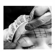 SALALIS Pre-Ink Mapping String Mapping Pre-Ink String för Microblading Ögonbryn Makeup Hygiene Ögonfransar Svarta
