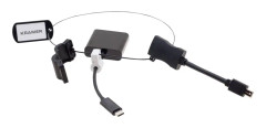 Kramer Adaptor Ring 8, USB-C (M) to HDMI (F), Mini DP (M) to HDMI (F)