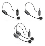 1 for 1 6.35mm Interface Wireless Head-Mounted Condenser Microphone Anti-Howling Loudspeaker