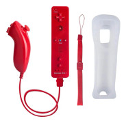 Kompatibelt med Wii Handkontroll-Set Motion Plus, Bulk Röd