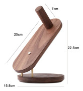 Solid Wood Hair Dryer Storage Bracket For Dyson(Black Walnut)