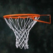 Par Sporti France 8mm polyester/bomull basketnät - vita - TU