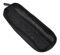 SALALIS Borstfodral Sminkborstarfodral Portabel Nylon Dragkedja Sminkborstarväska Svart Hygienvård