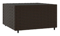 Loungebord fyrkantigt brun 50x50x30 cm konstrotting