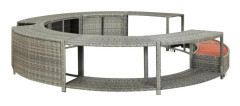 vidaXL Kant till spabad grå konstrotting - Poolkant - Poolkanter - Spakant - Spakanter