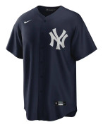 Nike Kortärmad T-shirt Mlb New York Yankees Official Replica Alternate Home Blå XL Man