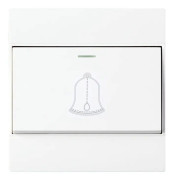 86 Type PC Wall Doorbell Single Control Switch, EU Plug